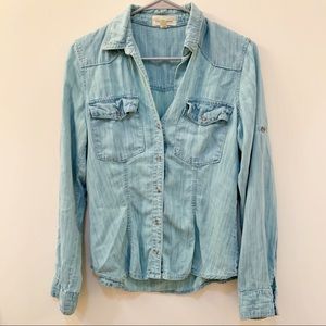 Cloth & Stone | Anthro Chambray Denim Button Up